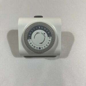 GE Basic Timer Indoor Mechanical 544068 White Grey 24-Hour Plug-In Switch